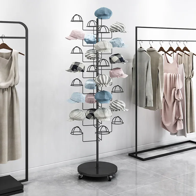 Baby Clothing Hanging Rack - Şapka sergileme standı Tavandan zemine kadın