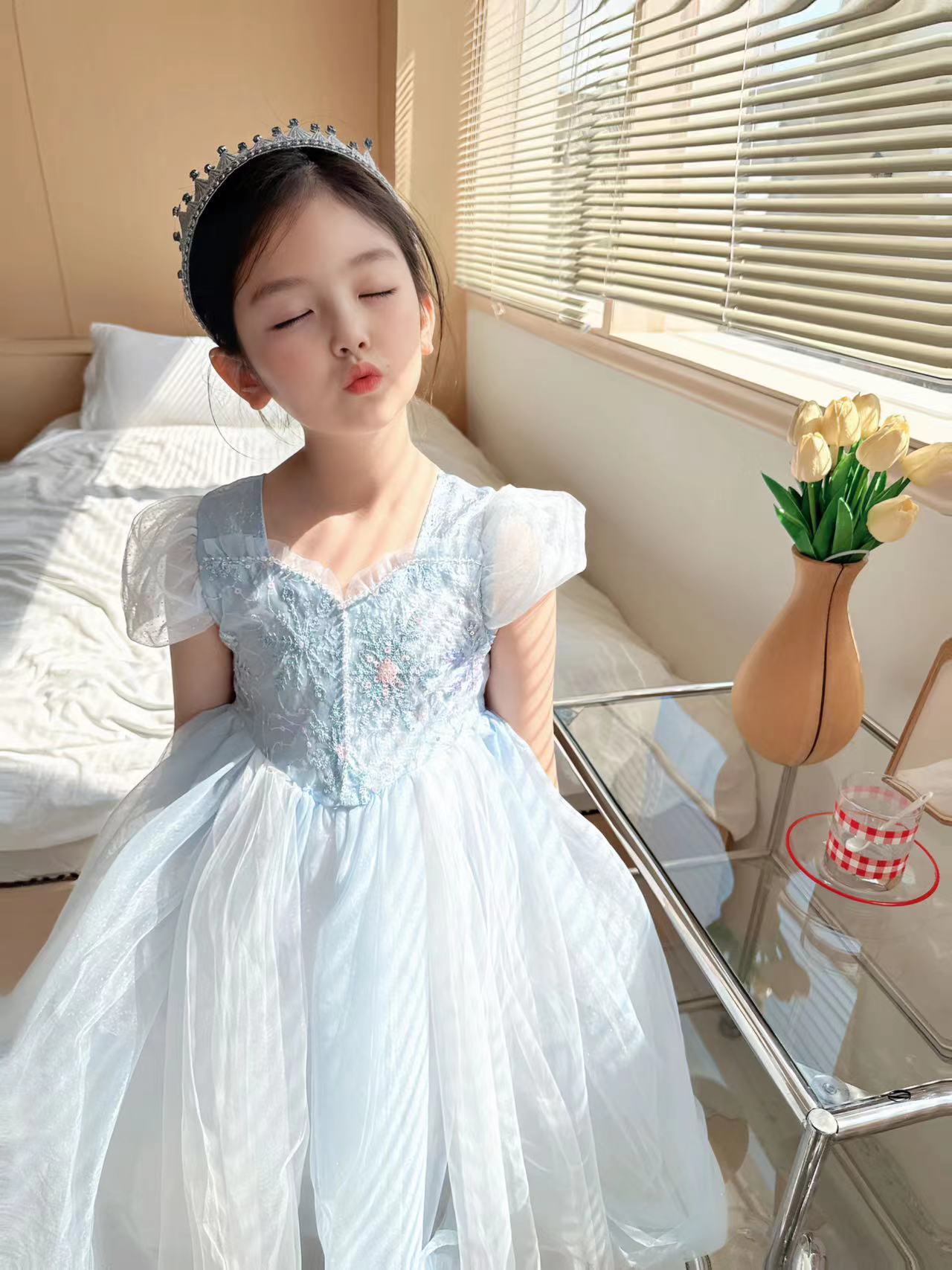 Işlemeli Elsa kız elbise çocuk - Baby Clothing Dresser incelemesi ve fiyatı
